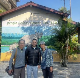 sangam dai and chinese partners during safari