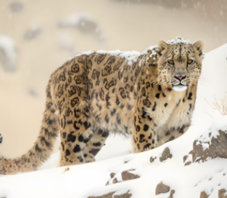 snow leopard tracking in Nepal 1